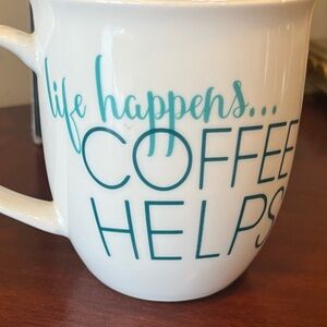 Pfaltzgraff Life Happens Coffee Helps Oversized White Coffee Cup